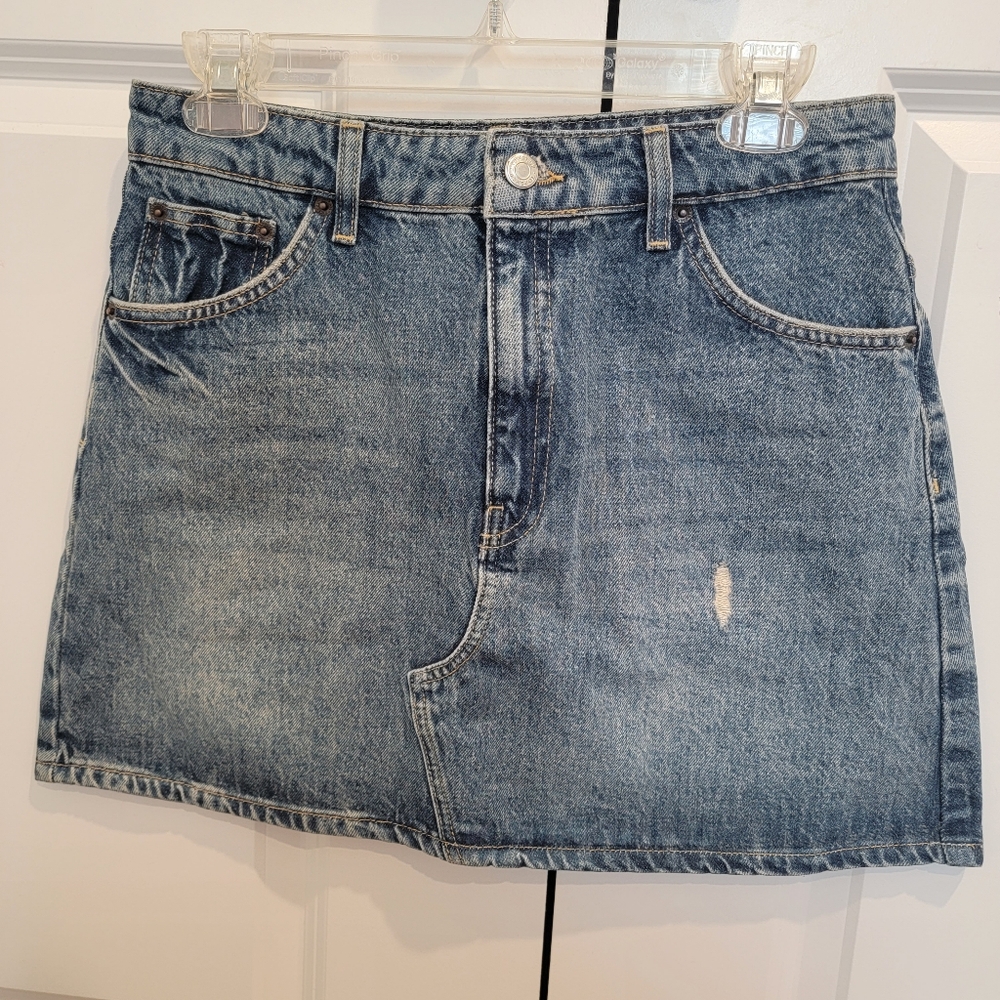 NWT Topshop High Waist Denim Skirt